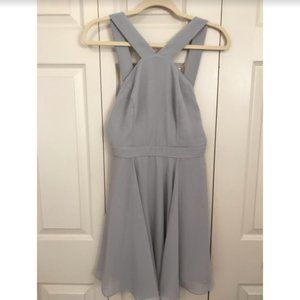 Lulu's Forevermore Grey Skater Dress